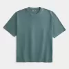 Baggy-T-Shirt aus Baumwolle mit Rundhalsausschnitt Baggy-T-Shirt aus Baumwolle mit Rundhalsausschnitt