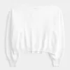 Bequemes, schulterfreies Frottee-Sweatshirt