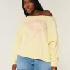 Bequemes schulterfreies Southampton-Sweatshirt mit Grafik