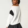 Bequemes schulterfreies Sweatshirt mit Miami-Grafik