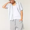 Über dem Knie Crinkle-Baumwollshorts Über dem Knie Crinkle-Baumwollshorts