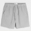 Über dem Knie Crinkle-Baumwollshorts Über dem Knie Crinkle-Baumwollshorts