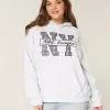Übergroßer Hoodie mit NY-Grafik Übergroßer Hoodie mit NY-Grafik
