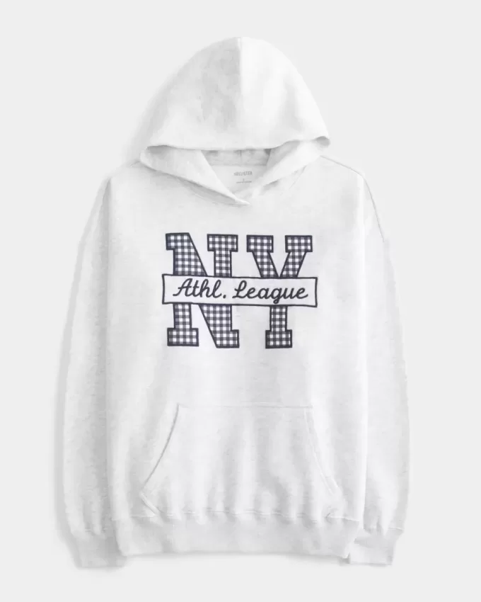 Übergroßer Hoodie mit NY-Grafik Übergroßer Hoodie mit NY-Grafik