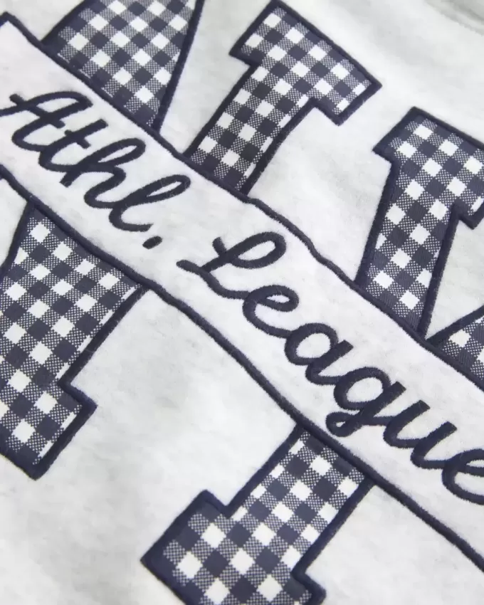 Übergroßer Hoodie mit NY-Grafik Übergroßer Hoodie mit NY-Grafik
