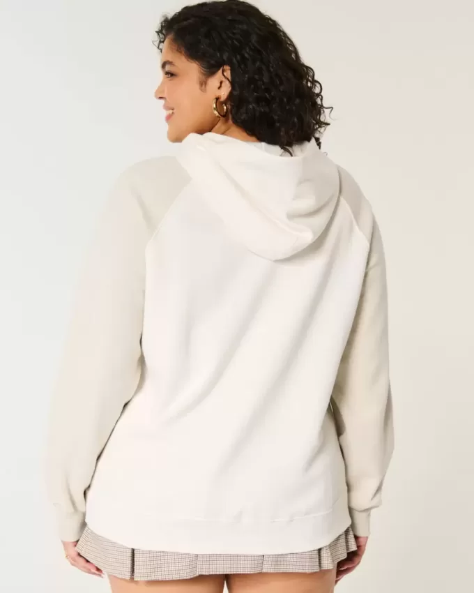 Übergroßer Hoodie mit USA-Grafik Übergroßer Hoodie mit USA-Grafik