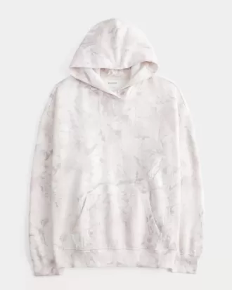 Übergroßer Kapuzenpullover in Rosa mit Camouflage-Muster