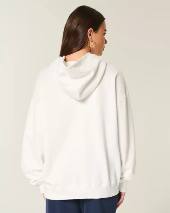 Übergroßer Kapuzenpullover mit East Coast-Grafik Übergroßer Kapuzenpullover mit East Coast-Grafik