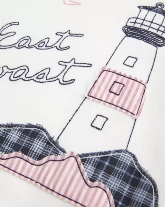 Übergroßer Kapuzenpullover mit East Coast-Grafik Übergroßer Kapuzenpullover mit East Coast-Grafik