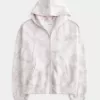 Übergroßer rosa Camouflage-Kapuzenpullover mit Reißverschluss Übergroßer rosa Camouflage-Kapuzenpullover mit Reißverschluss
