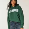 Übergroßer Senior-Kapuzenpullover mit Grafik Übergroßer Senior-Kapuzenpullover mit Grafik