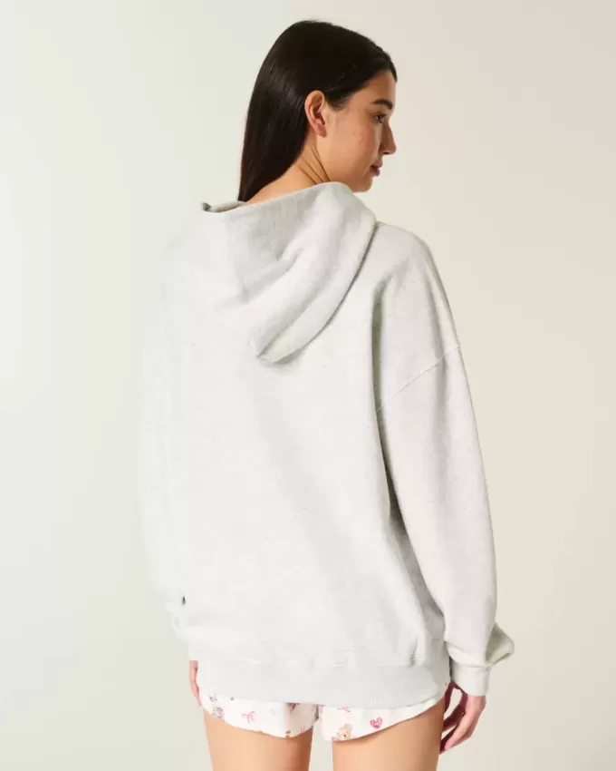 Übergroßer Senior-Kapuzenpullover mit Grafik Übergroßer Senior-Kapuzenpullover mit Grafik