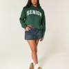 Übergroßer Senior-Kapuzenpullover mit Grafik Übergroßer Senior-Kapuzenpullover mit Grafik