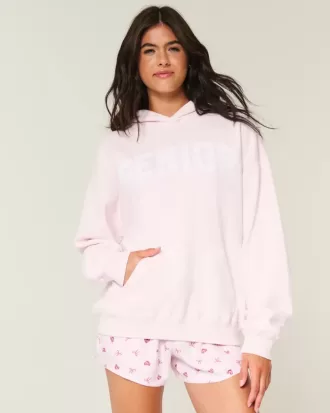 Übergroßer Senior-Kapuzenpullover mit Grafik Übergroßer Senior-Kapuzenpullover mit Grafik