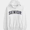 Übergroßer Senior-Kapuzenpullover mit Grafik Übergroßer Senior-Kapuzenpullover mit Grafik