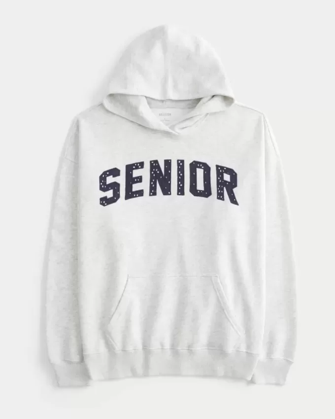Übergroßer Senior-Kapuzenpullover mit Grafik Übergroßer Senior-Kapuzenpullover mit Grafik