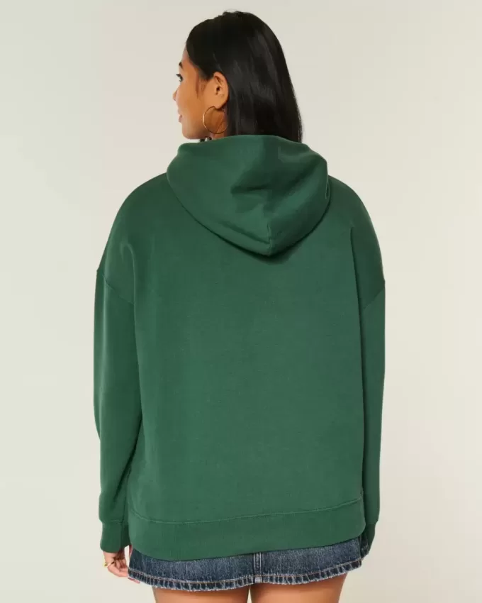 Übergroßer Senior-Kapuzenpullover mit Grafik Übergroßer Senior-Kapuzenpullover mit Grafik
