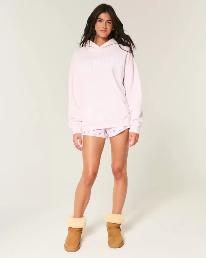 Übergroßer Senior-Kapuzenpullover mit Grafik Übergroßer Senior-Kapuzenpullover mit Grafik