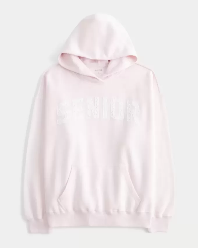 Übergroßer Senior-Kapuzenpullover mit Grafik Übergroßer Senior-Kapuzenpullover mit Grafik