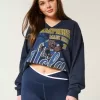 Übergroßes Sweatshirt mit UCLA-Grafik und eingekerbtem Ausschnitt Übergroßes Sweatshirt mit UCLA-Grafik und eingekerbtem Ausschnitt