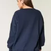 Übergroßes Sweatshirt mit UCLA-Grafik und eingekerbtem Ausschnitt Übergroßes Sweatshirt mit UCLA-Grafik und eingekerbtem Ausschnitt