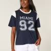 Übergroßes T-Shirt mit Miami-Grafik Übergroßes T-Shirt mit Miami-Grafik