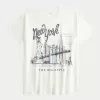 Übergroßes T-Shirt mit New York-Grafik Übergroßes T-Shirt mit New York-Grafik