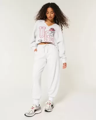 Übergroßes UGA Dawgs-Sweatshirt mit Grafik und eingekerbtem Ausschnitt