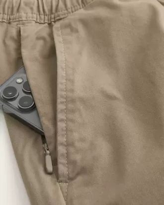 Überknielange Twill-Schlupfshorts