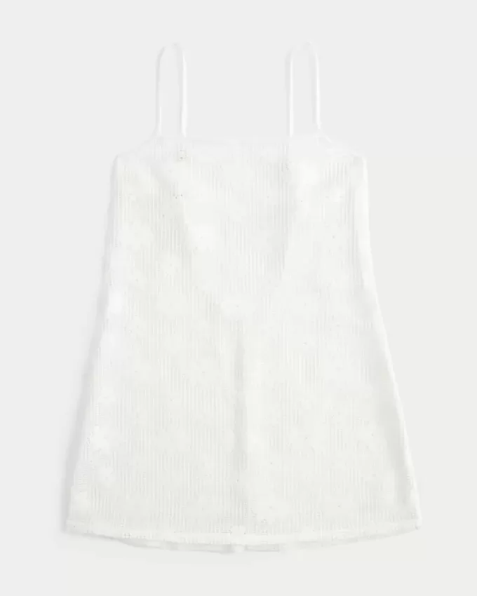 Überwurfkleid mit offener Naht Überwurfkleid mit offener Naht