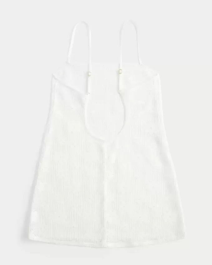 Überwurfkleid mit offener Naht Überwurfkleid mit offener Naht