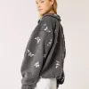Bestickte Sherpa-Fleecejacke Bestickte Sherpa-Fleecejacke