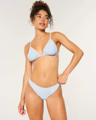 Bestickte, tief sitzende, freche Bikinihose