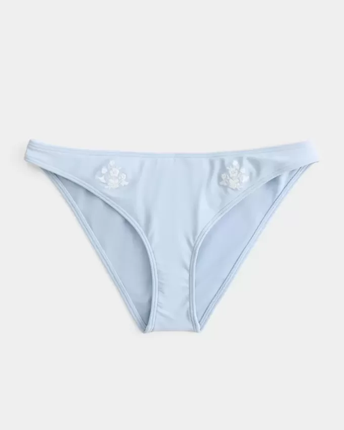 Bestickte, tief sitzende, freche Bikinihose Bestickte, tief sitzende, freche Bikinihose