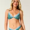 Bikinioberteil mit tiefem Ausschnitt und Bügel und Stickereien Bikinioberteil mit tiefem Ausschnitt und Bügel und Stickereien