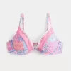 Bikinioberteil mit tiefem Ausschnitt und Bügel und Stickereien Bikinioberteil mit tiefem Ausschnitt und Bügel und Stickereien