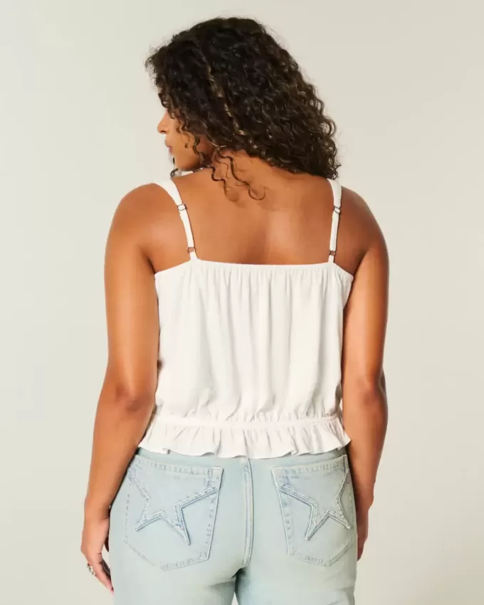Bluse mit bequemer Cinch-Taille Bluse mit bequemer Cinch-Taille