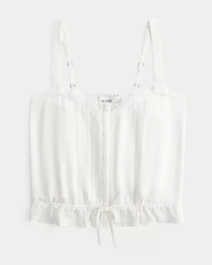 Bluse mit bequemer Cinch-Taille Bluse mit bequemer Cinch-Taille