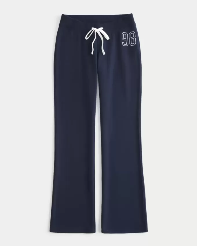 Bootcut-Jogginghose mit Zahlengrafik