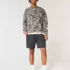 Boxy-Camouflage-Sweatshirt mit Rundhalsausschnitt und Logo Boxy-Camouflage-Sweatshirt mit Rundhalsausschnitt und Logo