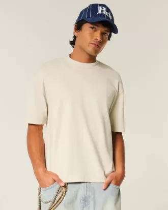 Boxy Crop Heavyweight T-Shirt mit Rundhalsausschnitt