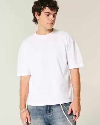Boxy Crop Heavyweight T-Shirt mit Rundhalsausschnitt