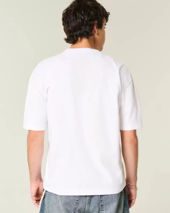 Boxy Crop Heavyweight T-Shirt mit Rundhalsausschnitt Boxy Crop Heavyweight T-Shirt mit Rundhalsausschnitt