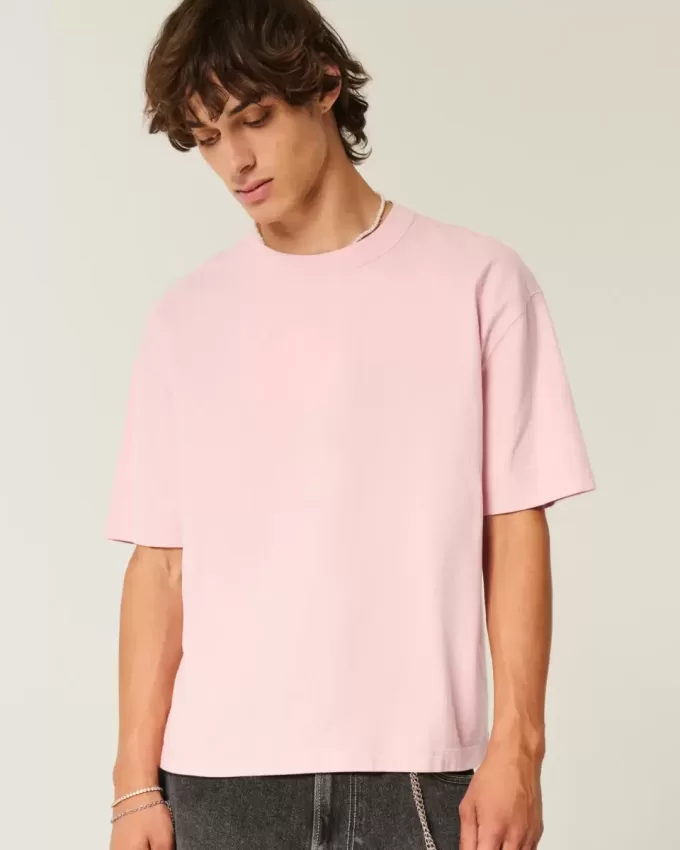 Boxy Crop Heavyweight Washed Crew T-Shirt Boxy Crop Heavyweight Washed Crew T-Shirt