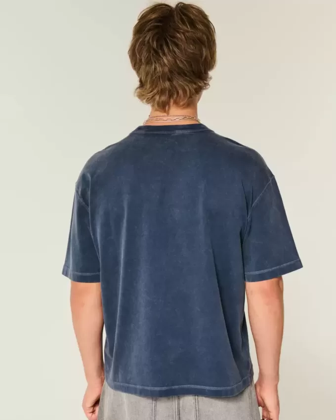 Boxy Crop Heavyweight Washed Crew T-Shirt Boxy Crop Heavyweight Washed Crew T-Shirt
