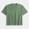 Boxy Crop Heavyweight Washed Crew T-Shirt Boxy Crop Heavyweight Washed Crew T-Shirt