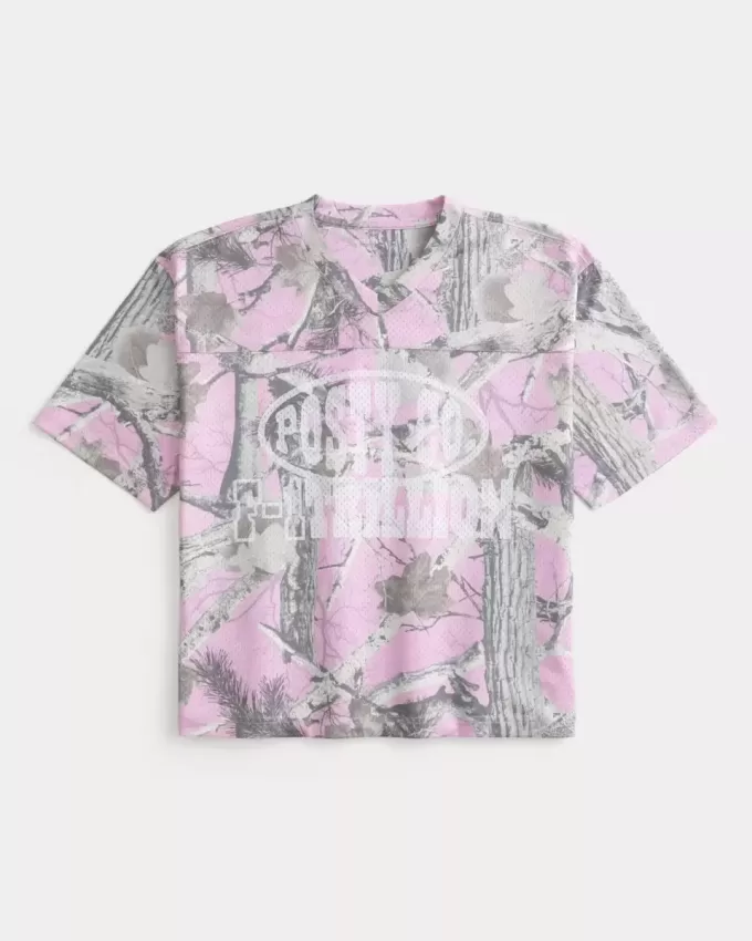Boxy Crop Posty Co. Grafik-Jersey Boxy Crop Posty Co. Grafik-Jersey