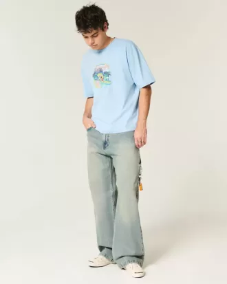 Boxy Crop T-Shirt mit SpongeBob Schwammkopf-Grafik