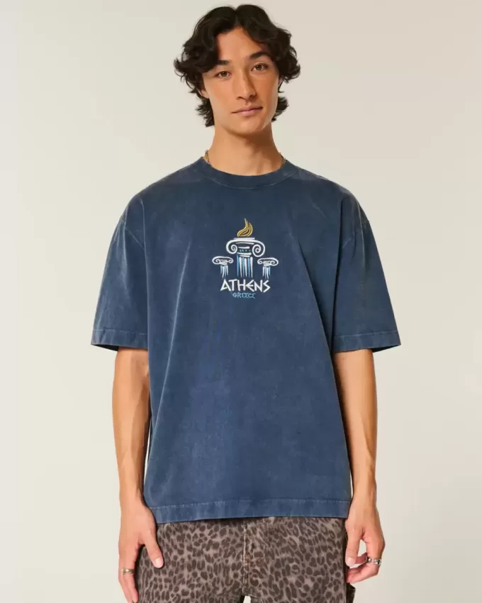 Boxy Heavyweight Athens Grafik-T-Shirt Boxy Heavyweight Athens Grafik-T-Shirt
