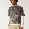 Boxy Heavyweight Crop Camo Rundhals-T-Shirt Boxy Heavyweight Crop Camo Rundhals-T-Shirt